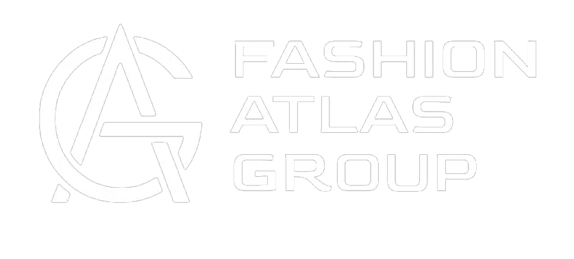 Logo of Fashion Atlas Group featuring stylized overlapping letters "F," "A," and "G" on the left. The text "FASHION ATLAS GROUP" is written in uppercase on the right. The design is in a minimalist style with a monochrome color palette.
