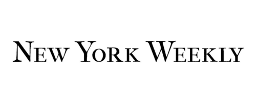 New York Weekly" written in a serif font, with "NEW YORK" in a slightly larger size compared to "WEEKLY". The text is centered on a white background.